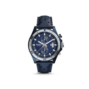 Bracelet de montre Fossil CH3012 Cuir Bleu 22mm